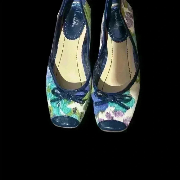 Sam & Libby Blue Boho Floral Ballet Flats size 7 - Picture 2 of 4